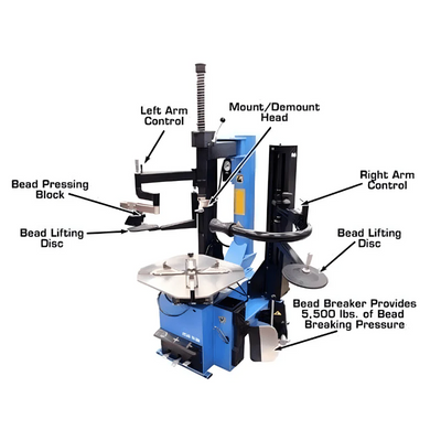 Atlas TC289DAA Rim Clamp Tire Changer & WB11 Wheel Balancer Combo – Commercial Grade Package
