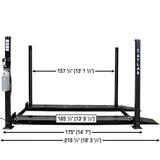 Atlas APEX8 ALI Certified 8,000 lb 4-Post Lift with Dual RJ35 Sliding Bridge Jacks Combo
