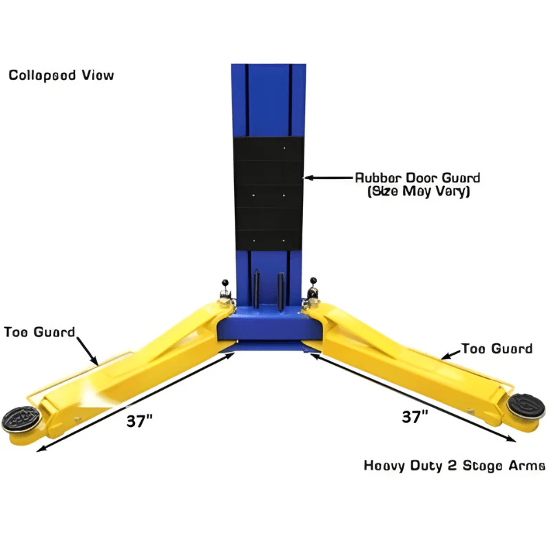 Atlas OHX10000X 10,000 lb Extra-Tall Heavy-Duty 2-Post Lift – Commercial Grade