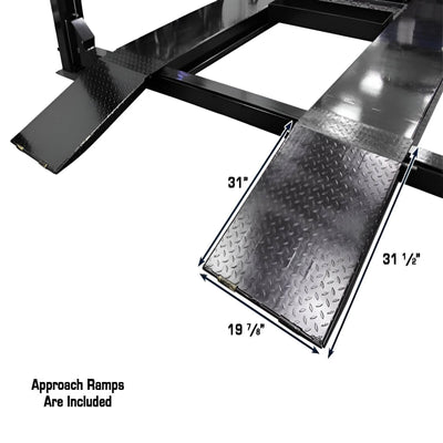 Atlas PRO9000 4-Post Vehicle Lift with RJ6 Rolling Bridge Jacks Combo