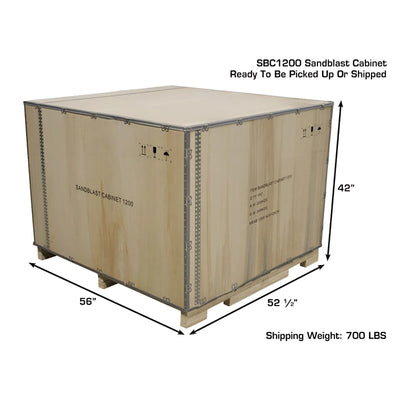 Atlas SBC1200 Extra Large Sandblast Cabinet with Dual Doors, Dual Guns, and Vacuum Dust Collection
