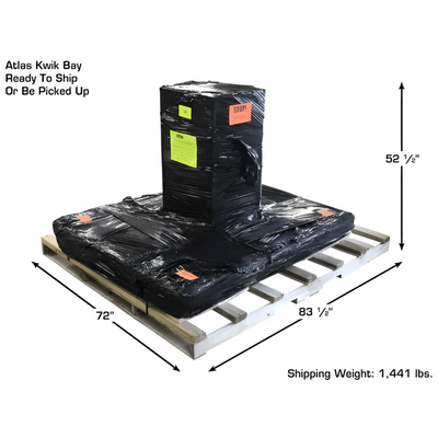 Atlas 7K Kwik-Bay Portable Mid-Rise Scissor Lift with 7,000 lb Capacity and Open Center Design