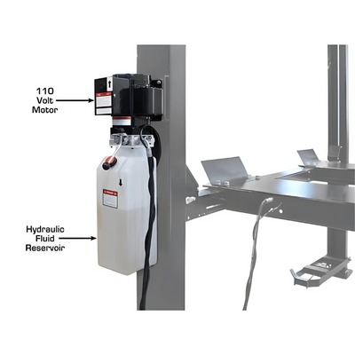 Atlas APEX9 ALI Certified 9,000 lb 4-Post Car Lift with RJ6 Rolling Bridge Jacks Combo
