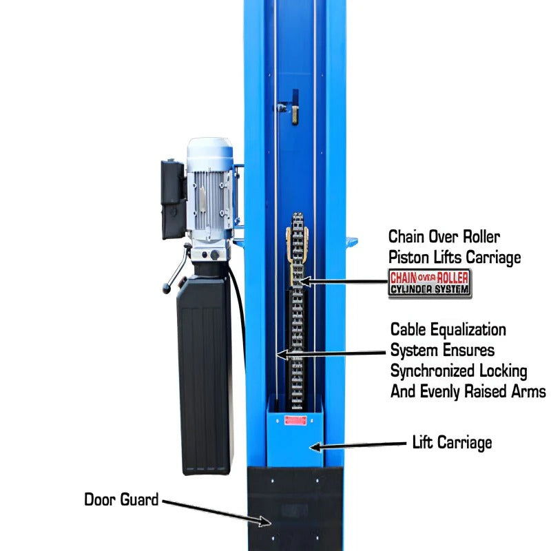 Atlas BP12000X 12,000 lb Baseplate 2-Post Lift – Heavy-Duty Low Ceiling Commercial Lift