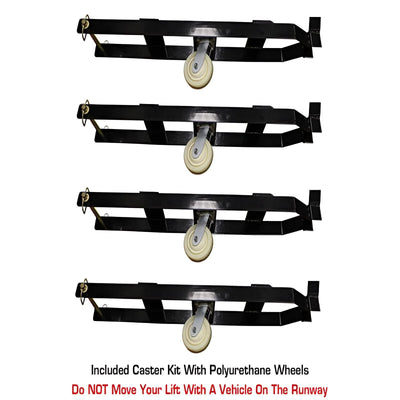 Atlas PRO8000EXT-L 8,000 lb 4-Post Lift with Dual RJ35 Sliding Bridge Jacks Combo