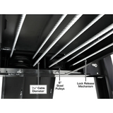 Atlas APEX9 ALI Certified 9,000 lb 4-Post Car Lift with RJ6 Rolling Bridge Jacks Combo
