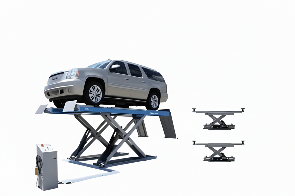 Atlas 12ASL 12,000 lb Scissor Alignment Lift with Turntables and Slip Plates