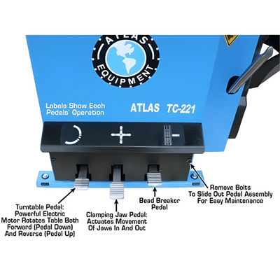 Atlas TC221 Rim Clamp Tire Changer with WB11 Wheel Balancer Combo Package