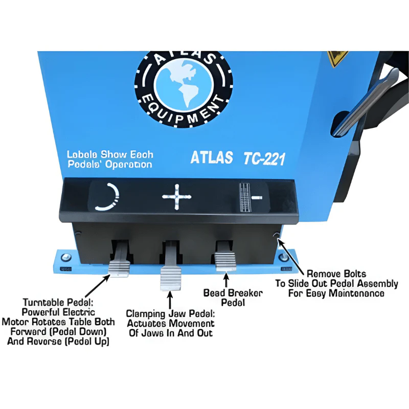 Atlas TC221 Rim Clamp Tire Changer with WB11 Wheel Balancer Combo Package