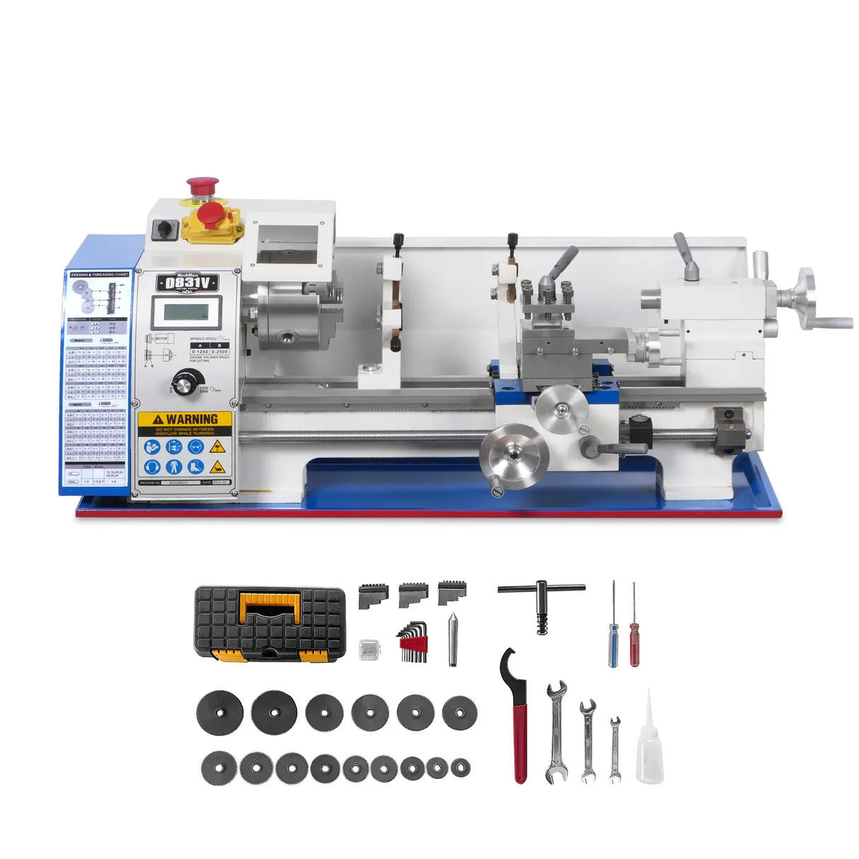MechMaxx 8x16 Mini Metal Lathe Machine with Variable Speed, Model 0831V