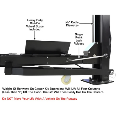 Atlas APEX9 ALI Certified 9,000 lb 4-Post Car Lift with RJ6 Rolling Bridge Jacks Combo