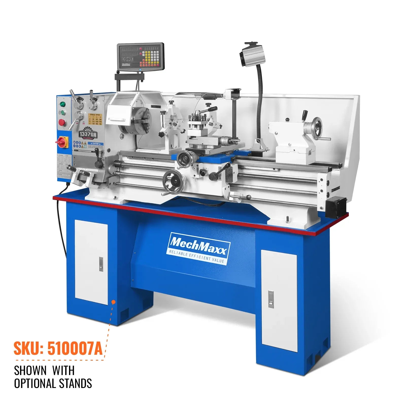 MechMaxx 13x37 Industrial Metal Lathe with Norton Gearbox, Model 1337GN
