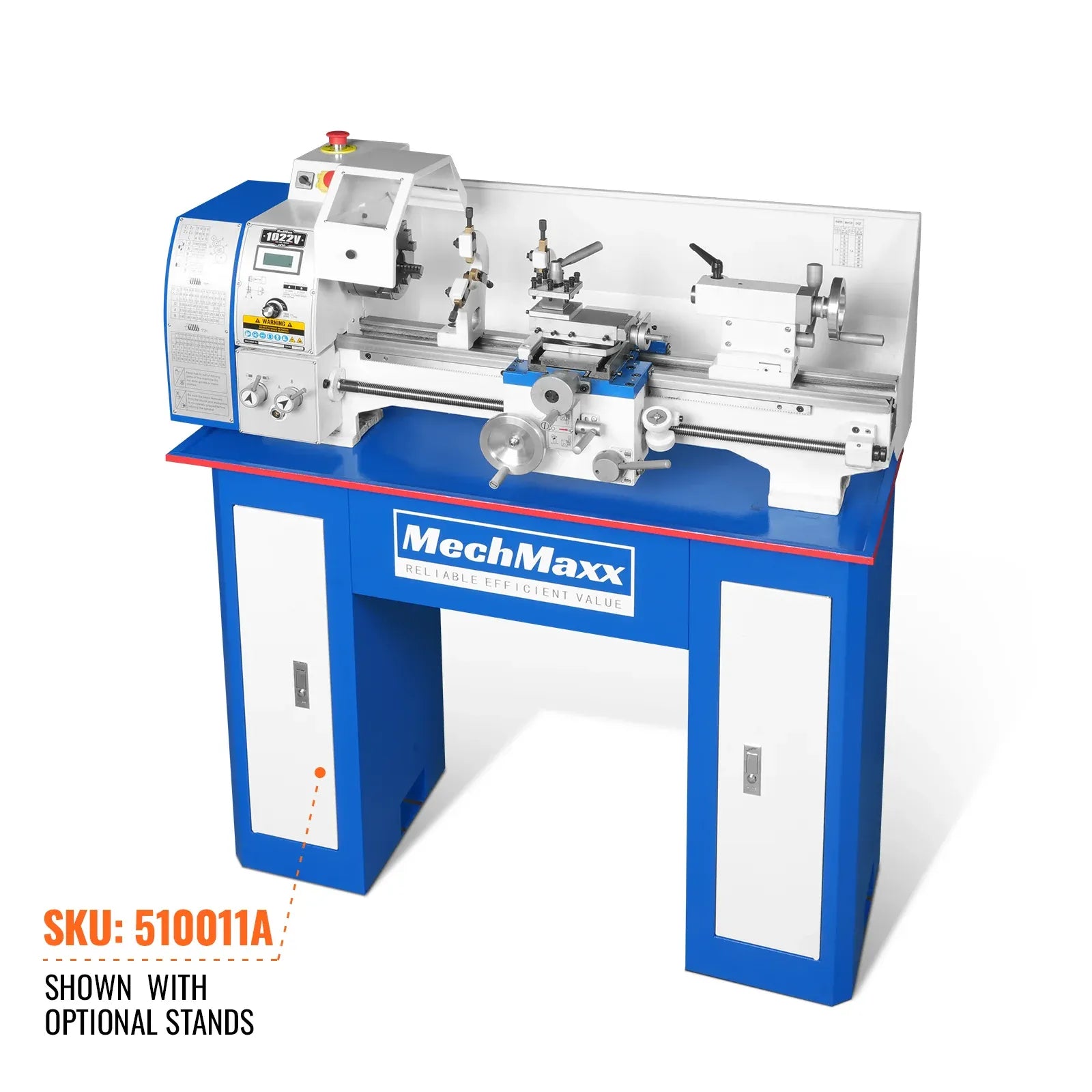 MechMaxx 10x22 Industrial Metal Lathe Machine with Variable Speed, Model 1022V