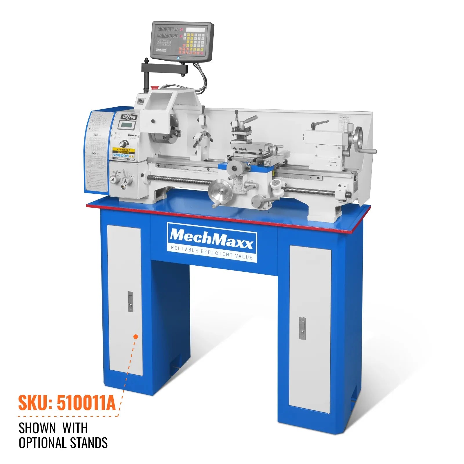 MechMaxx 10x22 Industrial Metal Lathe Machine with DRO, Model 1022VD