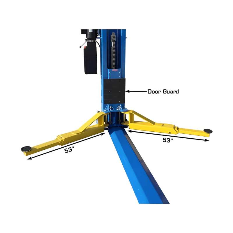 Atlas BP12000X 12,000 lb Baseplate 2-Post Lift – Heavy-Duty Low Ceiling Commercial Lift