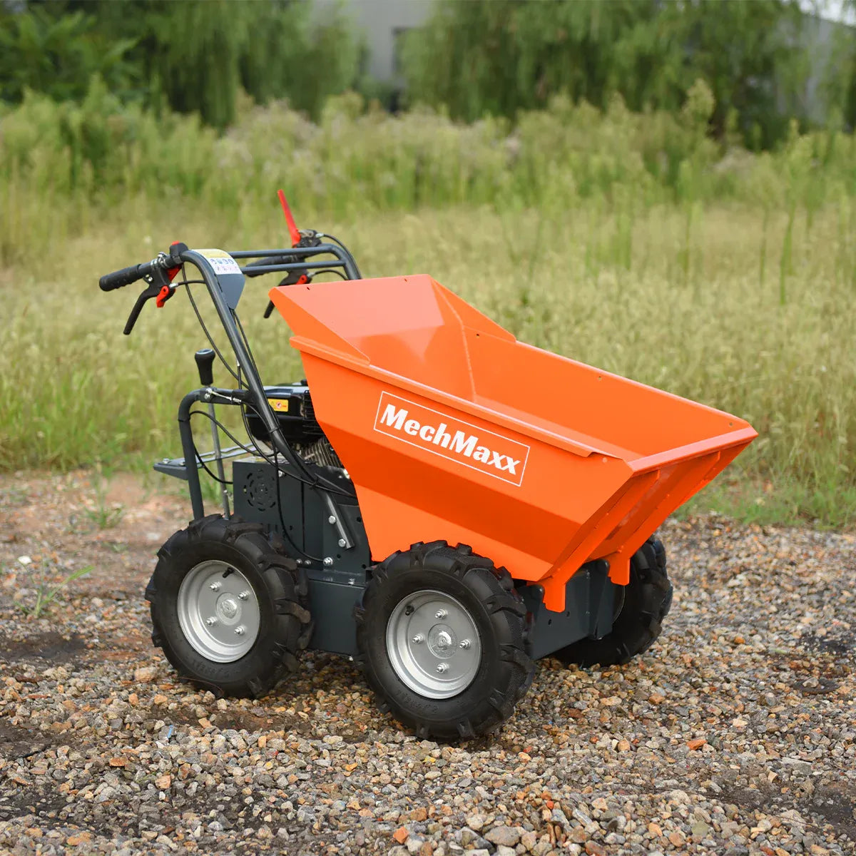 MechMaxx 660 lb Capacity 7HP Gas Powered Wheelbarrow Mini Dumper with 3F+1R Gearbox, Model T30