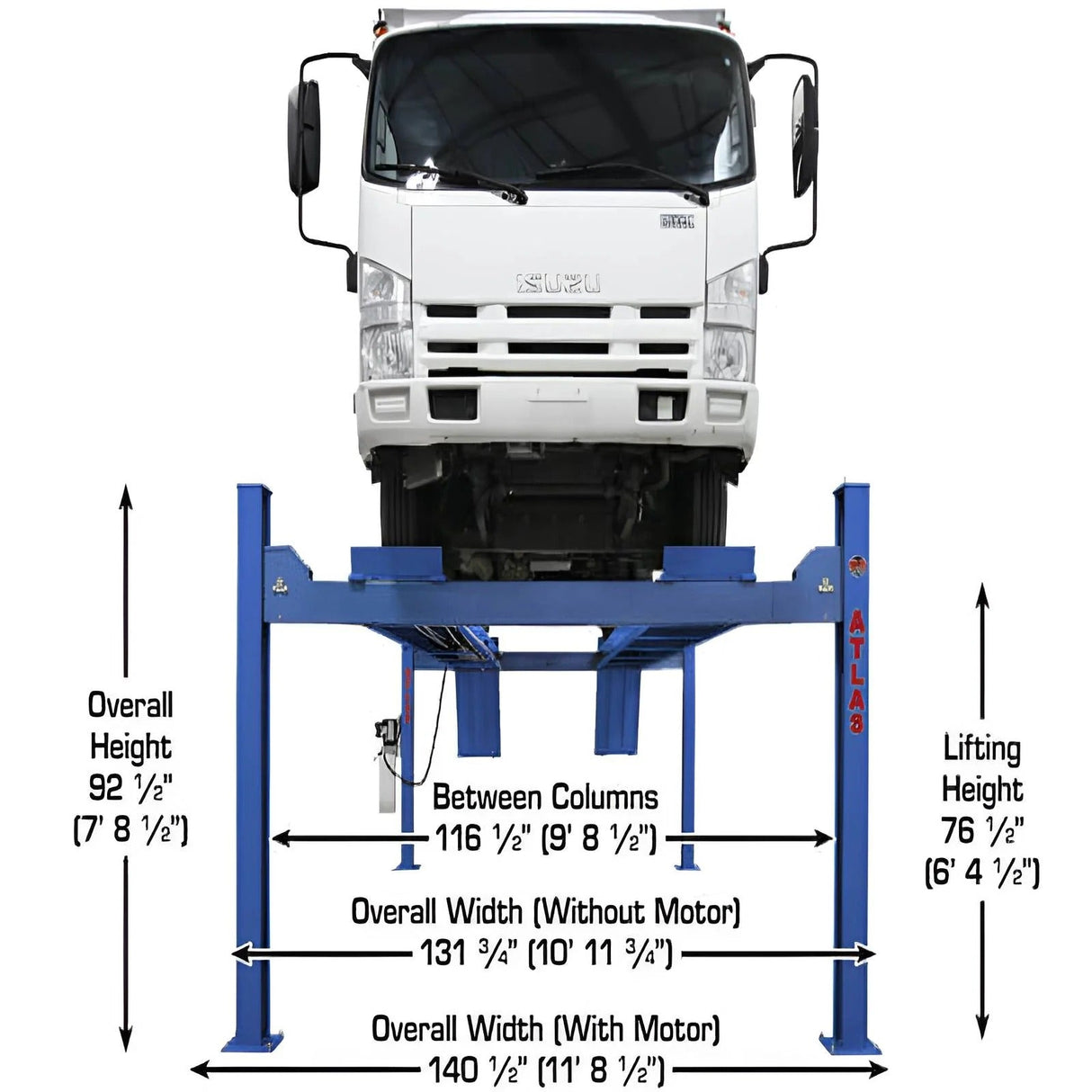 Atlas 14,000 lb ALI Certified 4-Post Car Lift