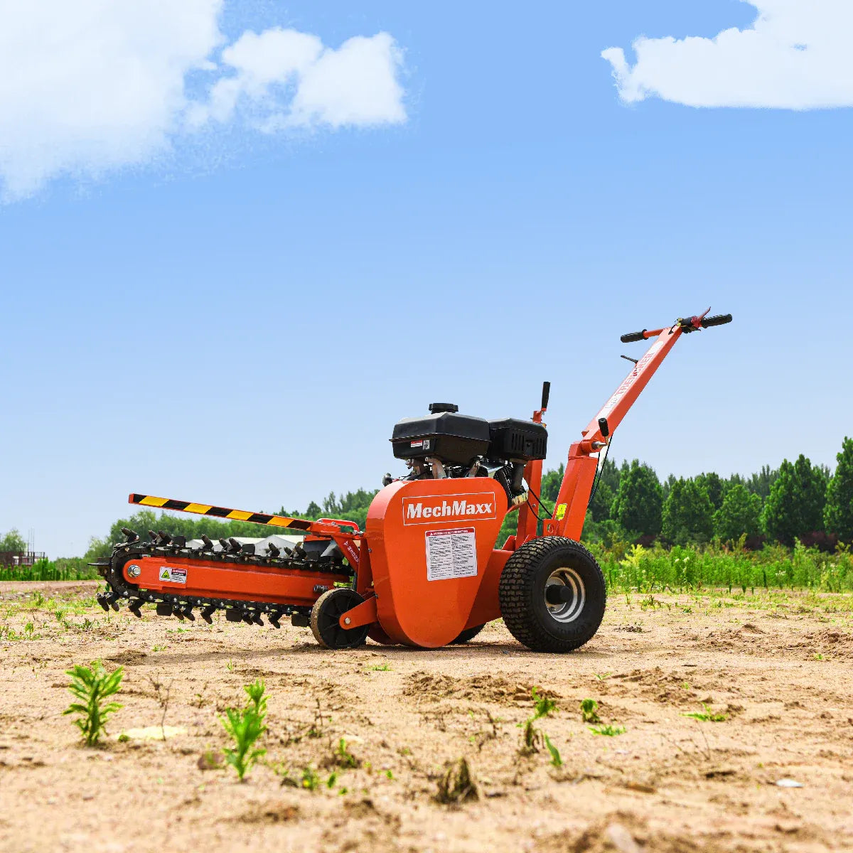 MechMaxx 7HP Gas Powered Cable Ditching Mini Trencher, Model TCR650