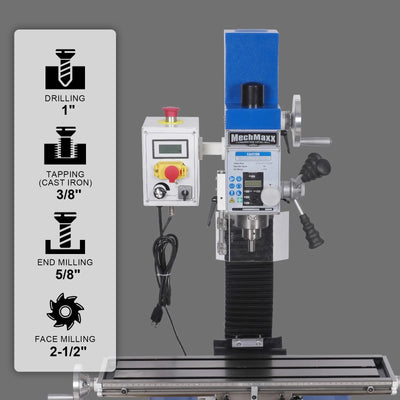 MechMaxx 11x30 Combination Lathe Milling Drilling Machine, Model 1130VC