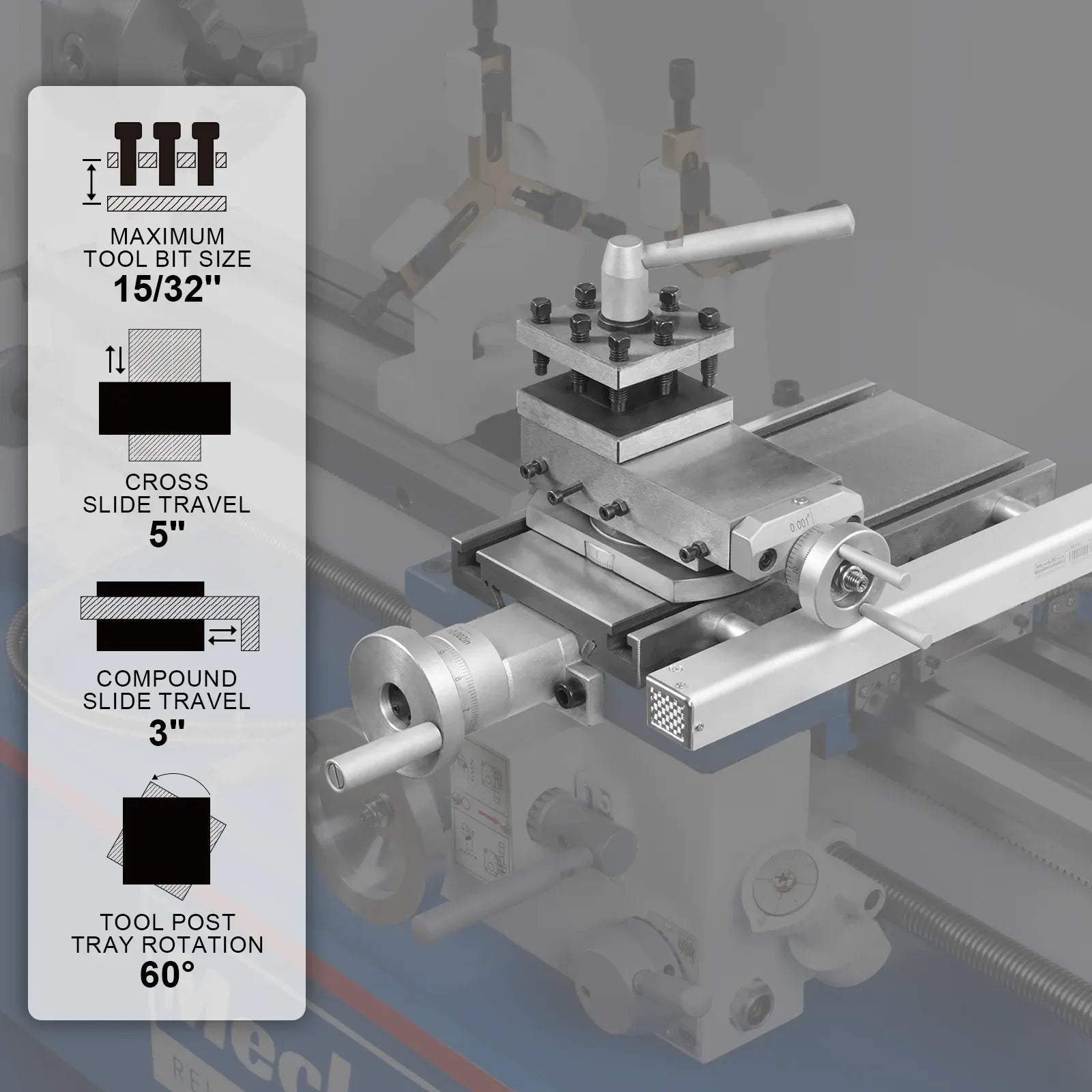 MechMaxx 10x30 Combination Lathe Milling Drilling Machine, Model 1030VC
