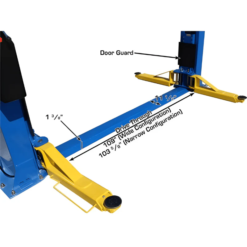 Atlas BP12000X 12,000 lb Baseplate 2-Post Lift – Heavy-Duty Low Ceiling Commercial Lift