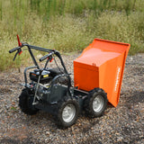 MechMaxx 660 lb Capacity 7HP Gas Powered Wheelbarrow Mini Dumper with 3F+1R Gearbox, Model T30