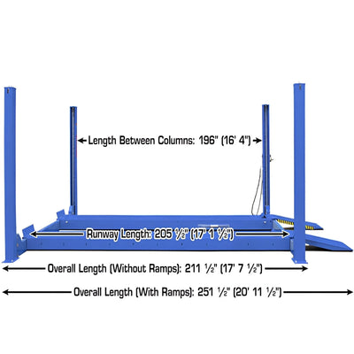 Atlas 14,000 lb ALI Certified 4-Post Car Lift