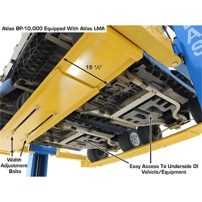 Atlas 9OHSC Overhead 2-Post Lift with Lawn Mower Adapter Combo