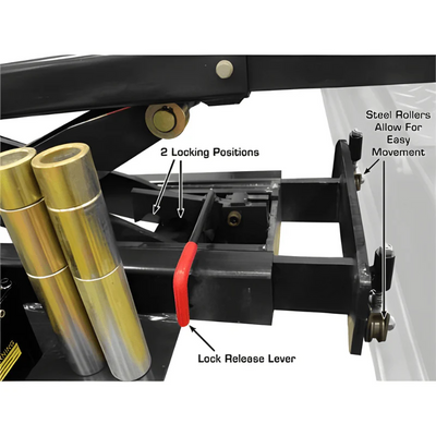 Atlas 414 14,000 lb Heavy-Duty 4-Post Lift with Dual RJ8 Rolling Jacks – Commercial Grade Combo