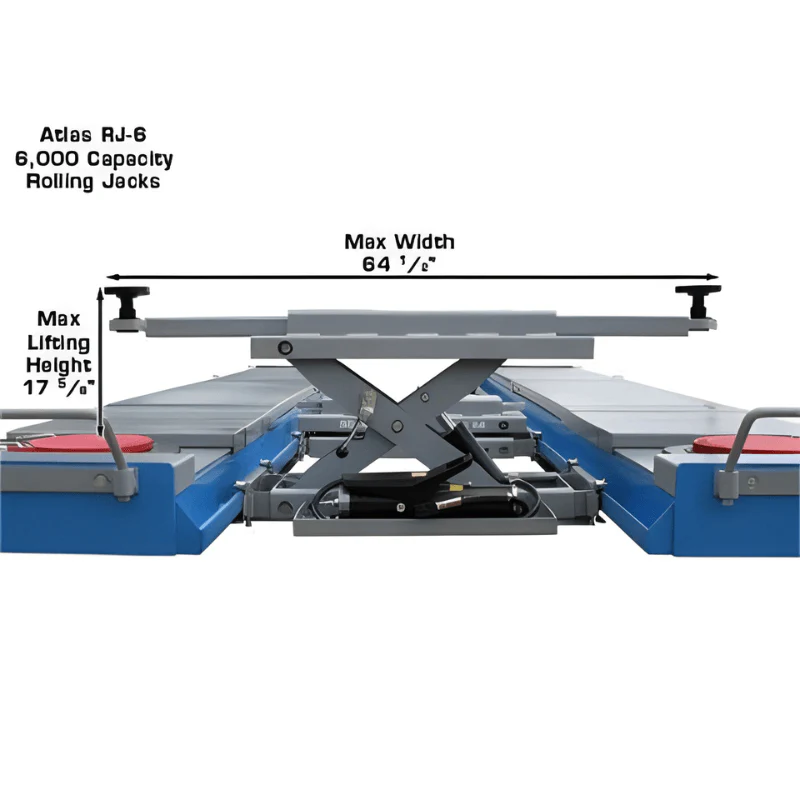 Atlas 12ASL 12,000 lb Scissor Alignment Lift with Turntables and Slip Plates
