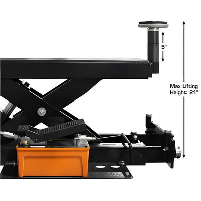 Atlas APEX9 ALI Certified 9,000 lb 4-Post Car Lift with RJ6 Rolling Bridge Jacks Combo