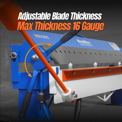 MechMaxx 48" Manual Pan and Box Brake with 16 Gauge Capacity, Model 500301