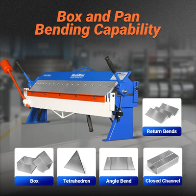 MechMaxx 48" Manual Pan and Box Brake with 16 Gauge Capacity, Model 500301
