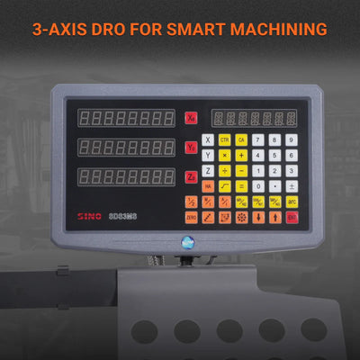 MechMaxx 8x33 Industrial Benchtop Mill Drill Machine with DRO, Model VM32LD
