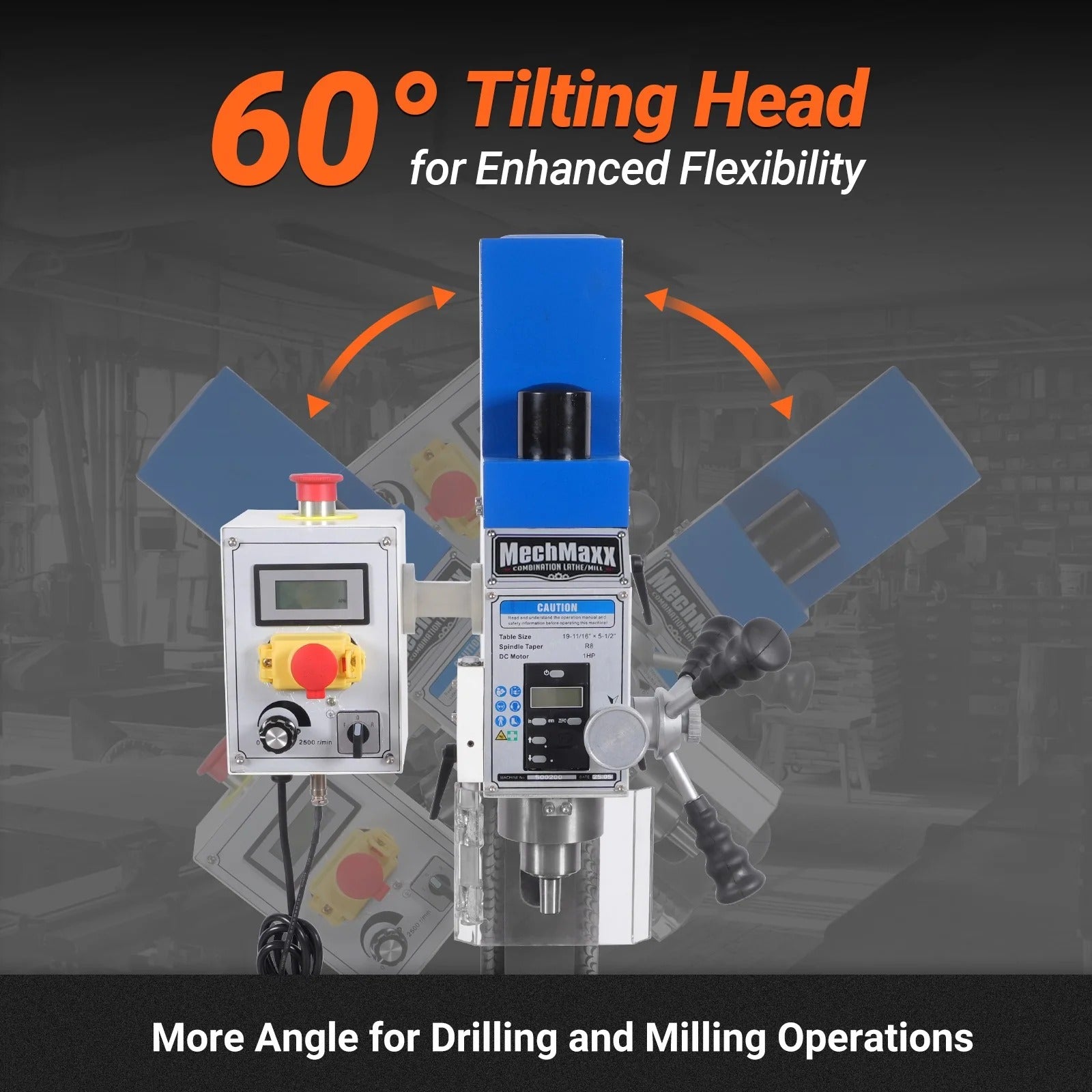 MechMaxx 10x30 Combination Lathe Milling Drilling Machine, Model 1030VC