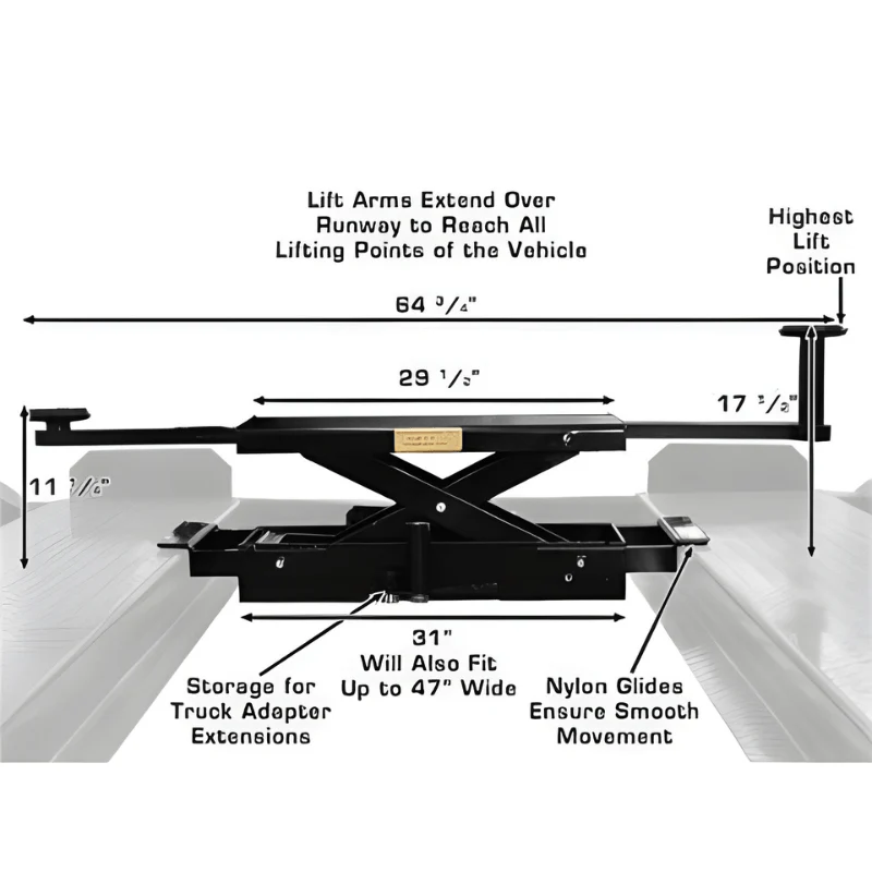 Atlas PRO9000 9,000 lb 4-Post Lift with Dual RJ35 Sliding Jacks – Garage Combo