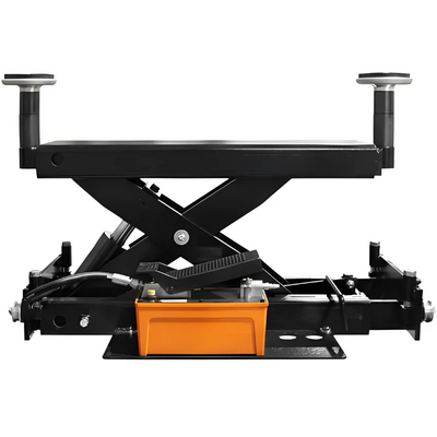 Atlas APEX9 ALI Certified 9,000 lb 4-Post Car Lift with RJ6 Rolling Bridge Jacks Combo