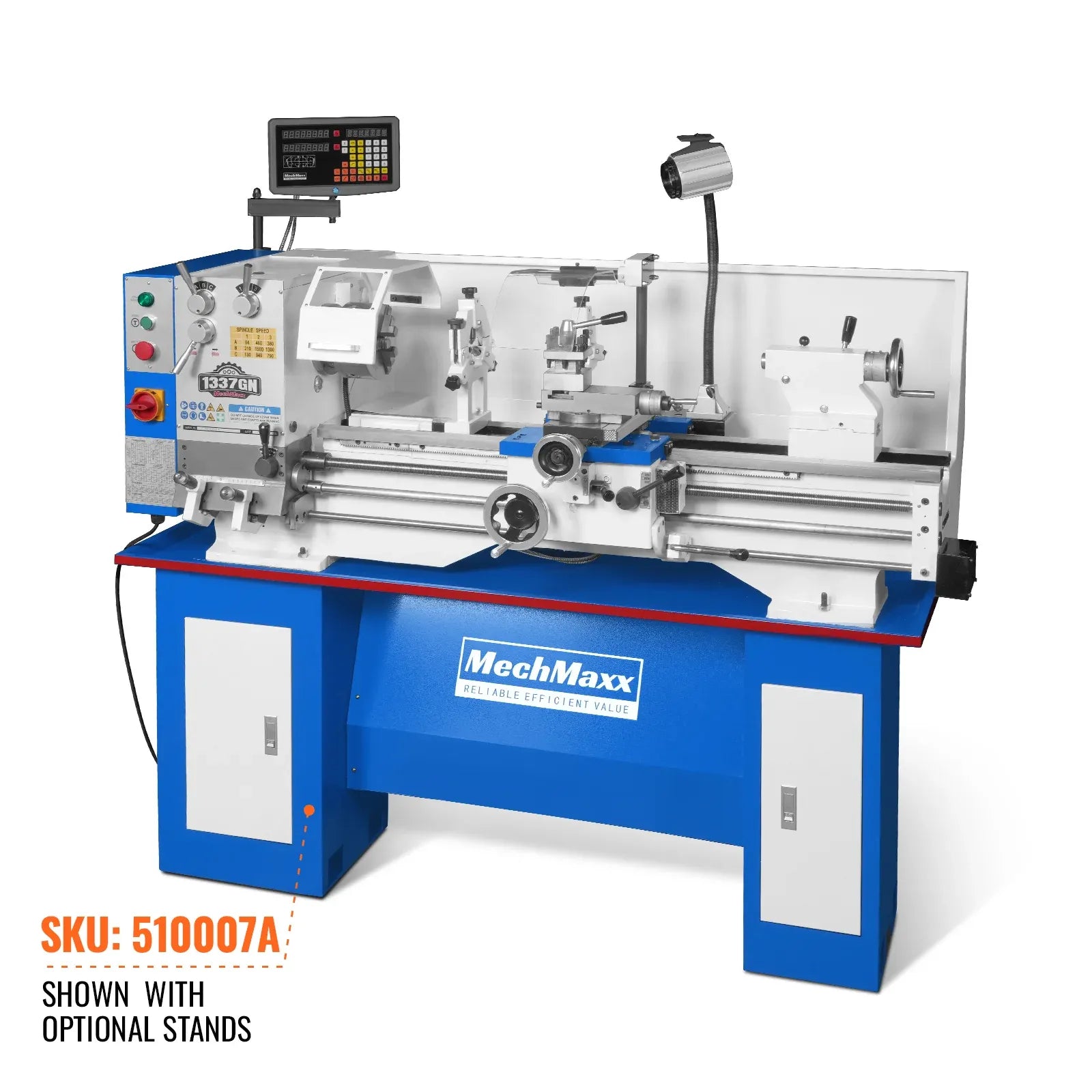 MechMaxx 13x37 Industrial Metal Lathe with Norton Gearbox, Model 1337GN