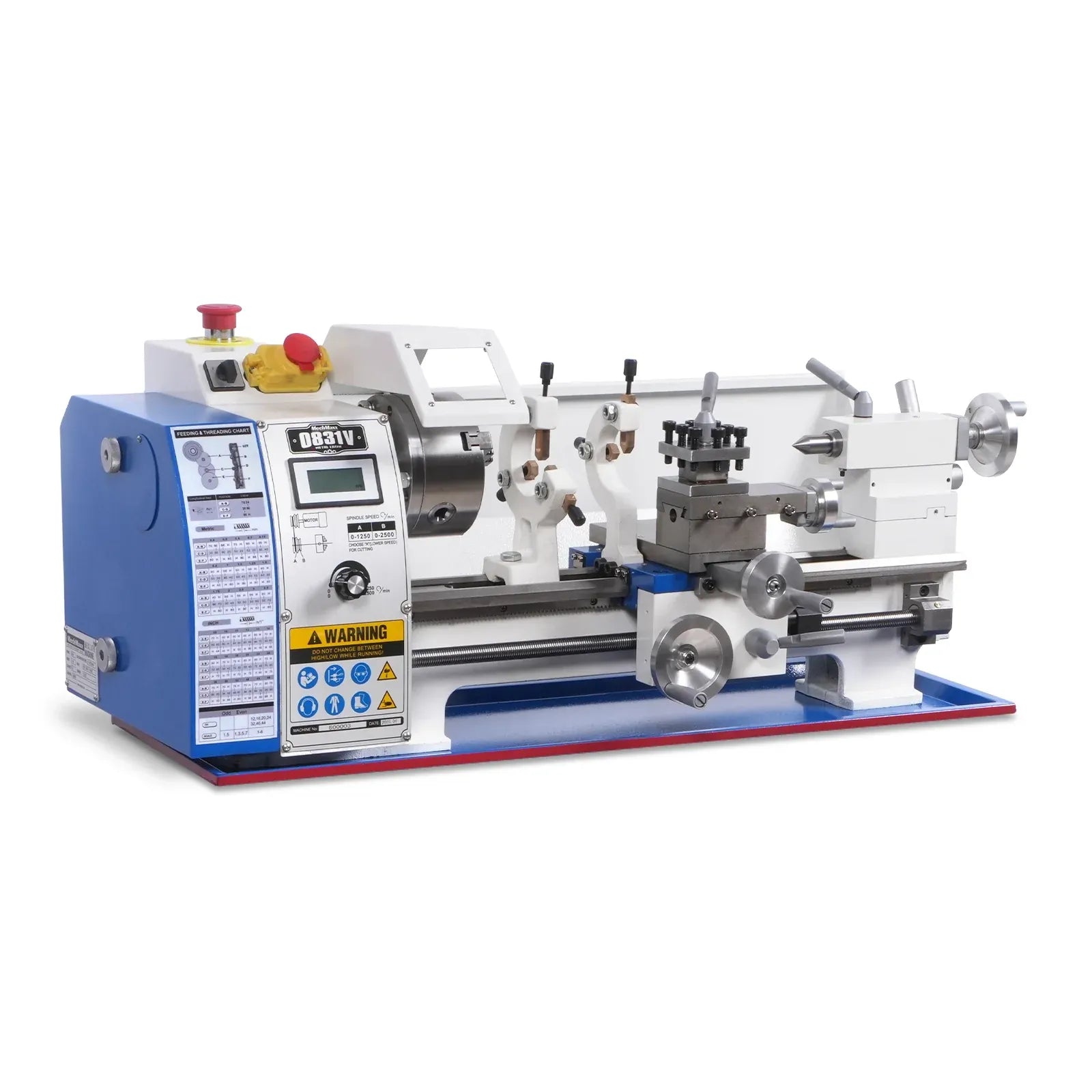MechMaxx 8x16 Mini Metal Lathe Machine with DRO, Model 0831VD