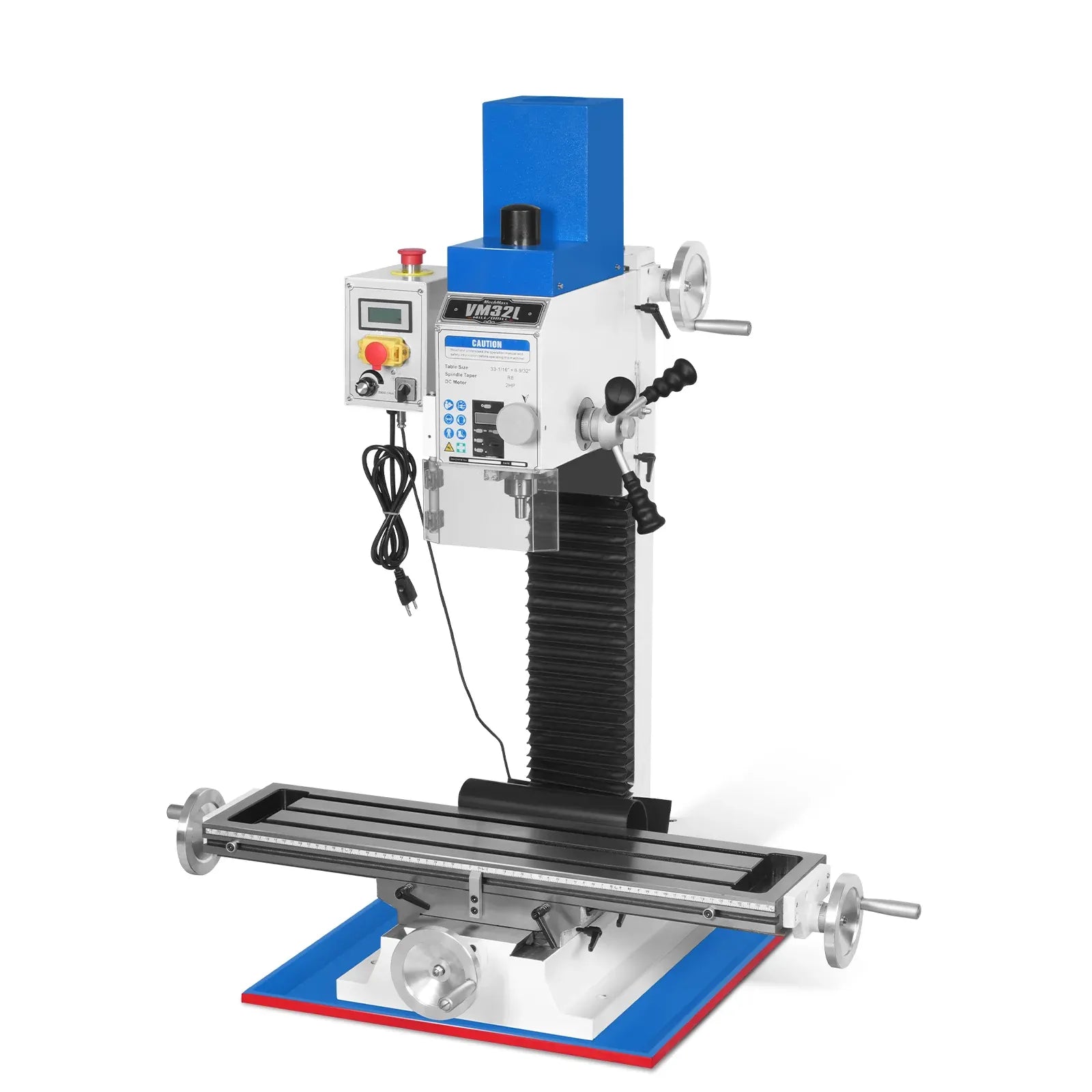 MechMaxx 8x33 Industrial Benchtop Mill Drill Machine with 2HP Motor, Model VM32L