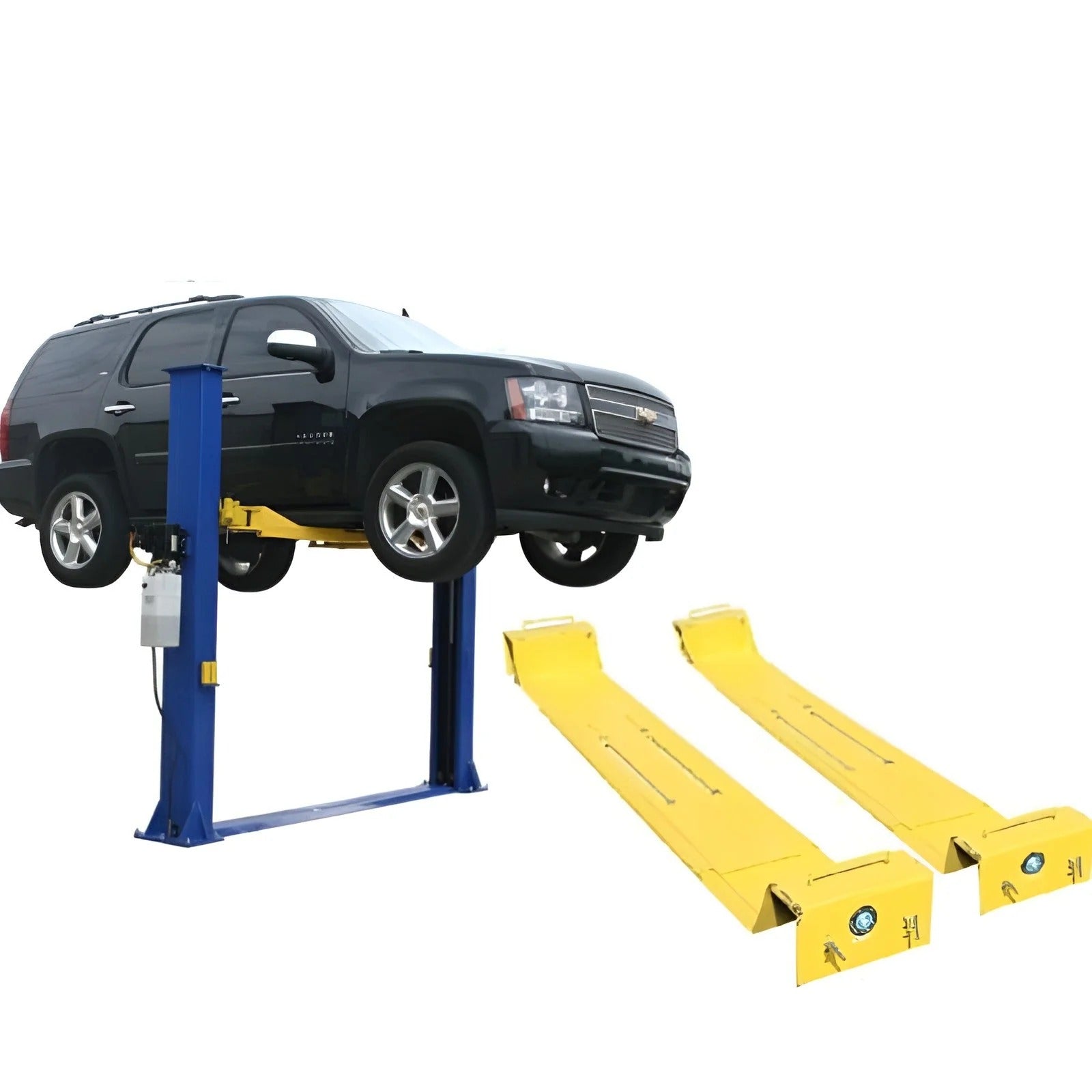 Atlas 9OHSC Overhead 2-Post Lift with Lawn Mower Adapter Combo
