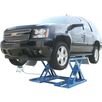 Atlas 7K Kwik-Bay Portable Mid-Rise Scissor Lift with 7,000 lb Capacity and Open Center Design