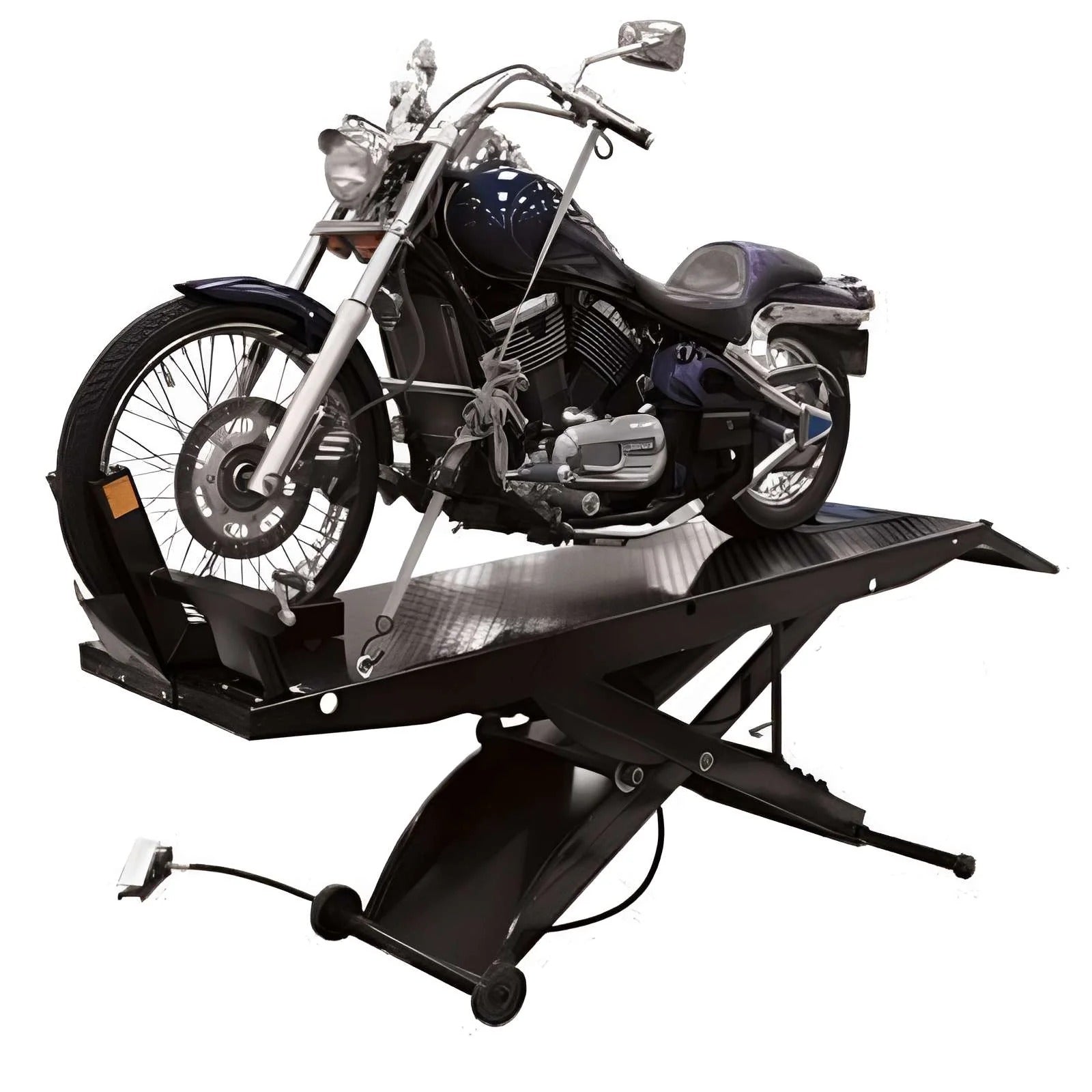 Atlas ACL Air-Operated Motorcycle Lift with Roller Plate and 1,000 lb Capacity