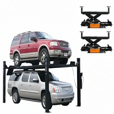 Atlas PRO9000 4-Post Vehicle Lift with RJ6 Rolling Bridge Jacks Combo