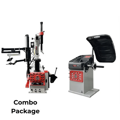 Atlas PTC400 Platinum Center Post Tire Changer with PWB70 Wheel Balancer Combo