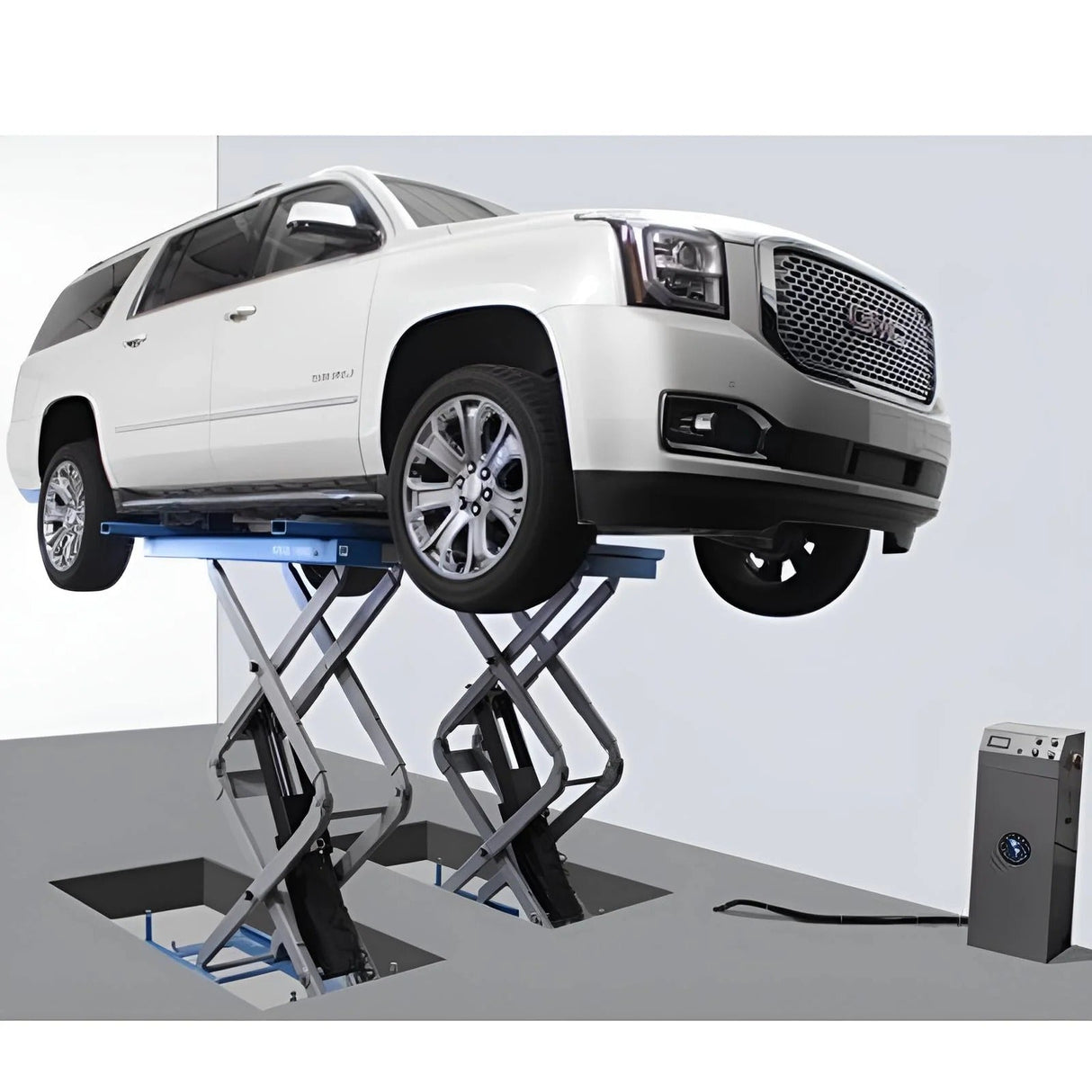 Atlas FM9SL In-Ground Full-Rise Scissor Lift with 9,000 lb Capacity and Flush-Mount Design