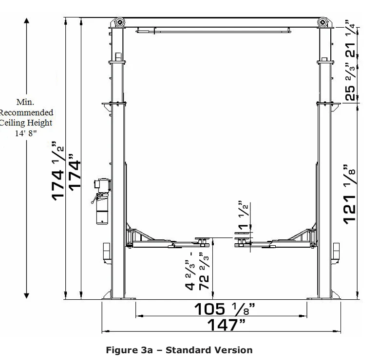 Atlas PVL15 Platinum ALI Certified 15,000 lb 2-Post Lift with Extension Kit