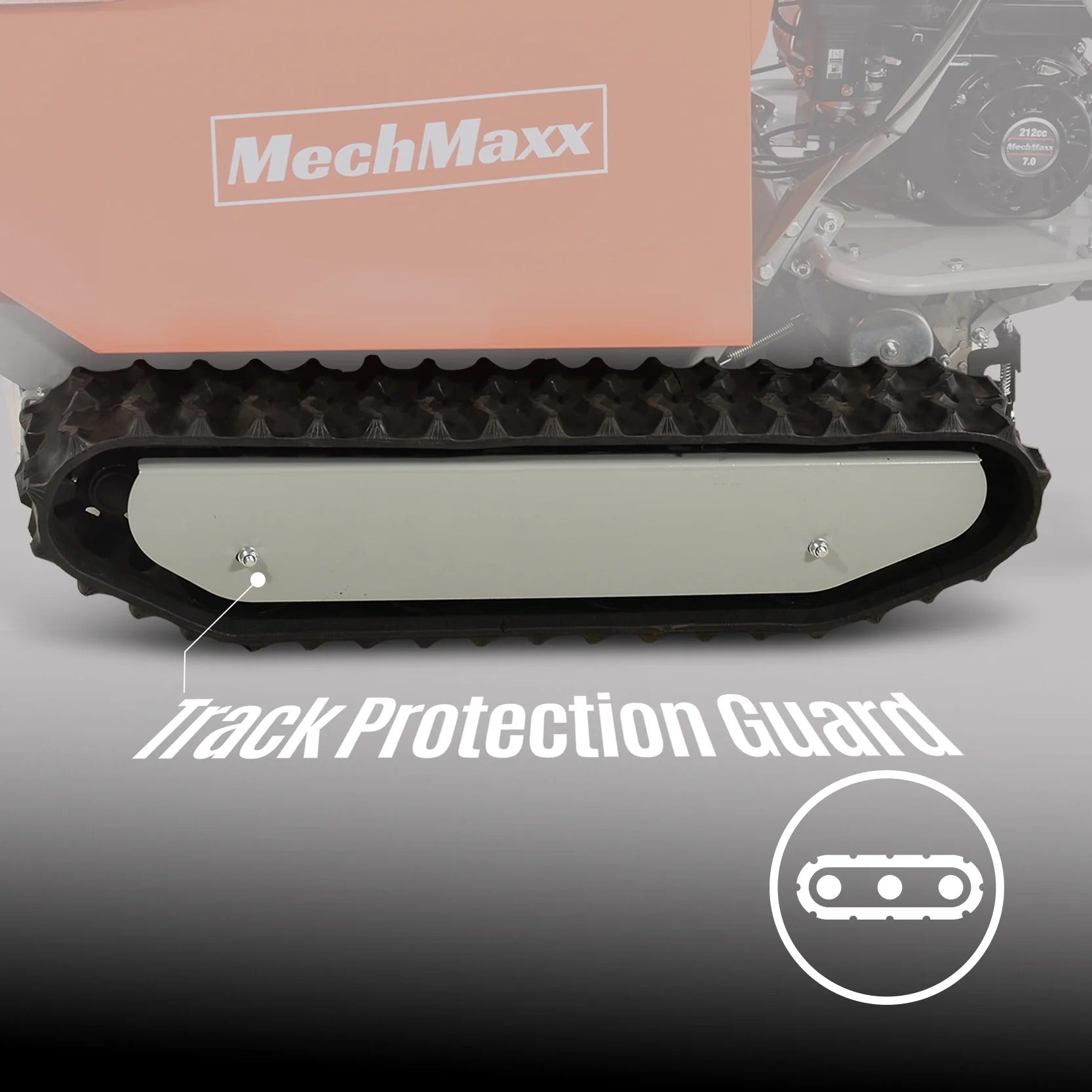 MechMaxx 1100 lb Load Capacity Petrol Engine Powered Track Mini Dumper, Model D50MA