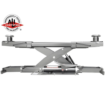 Atlas PVL14 Platinum ALI Certified 14,000 lb 4-Post Lift with RJ7 Rolling Jacks Combo