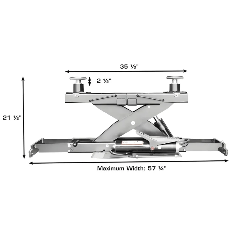 Atlas PVL14 Platinum ALI Certified 14,000 lb 4-Post Lift with RJ7 Rolling Jacks Combo